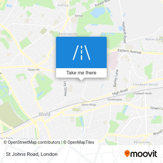 St Johns Road map
