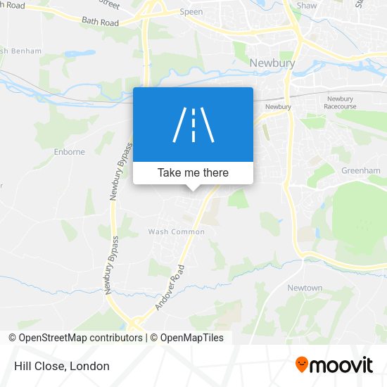 Hill Close map