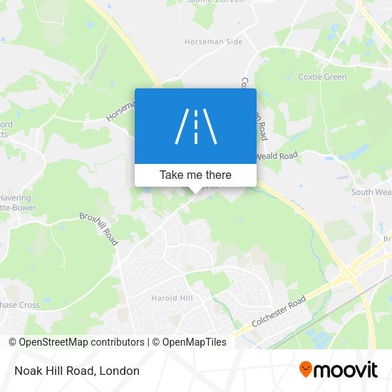 Noak Hill Road map