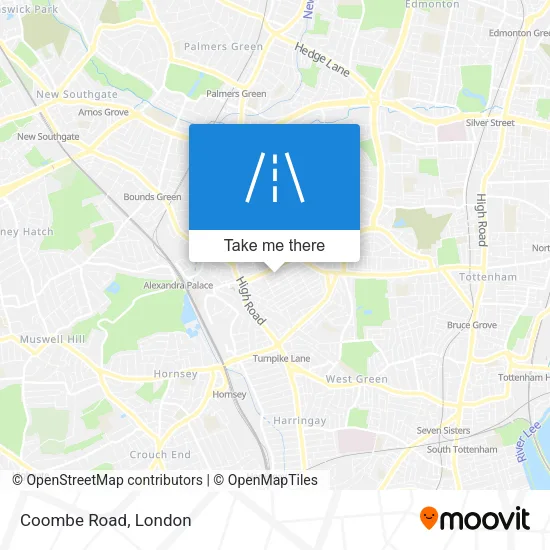 Coombe Road map