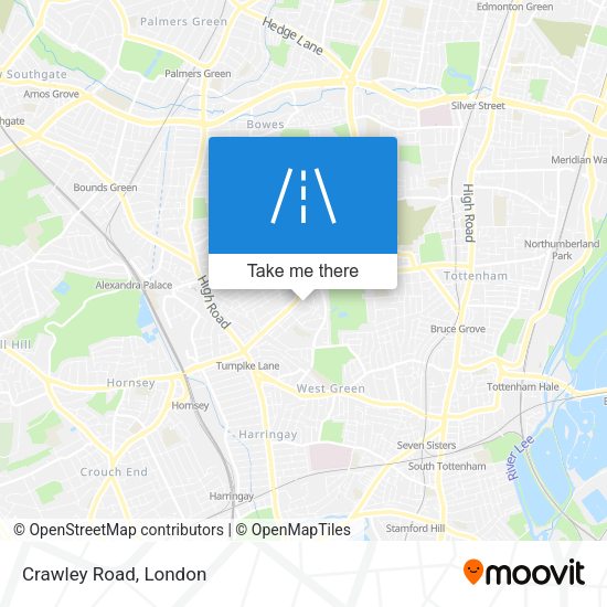 Crawley Road map