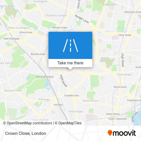Crown Close map