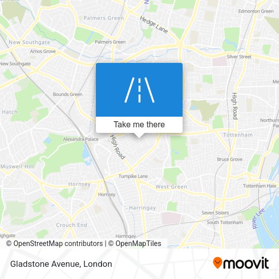 Gladstone Avenue map