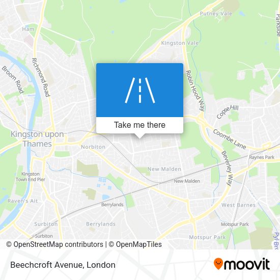 Beechcroft Avenue map