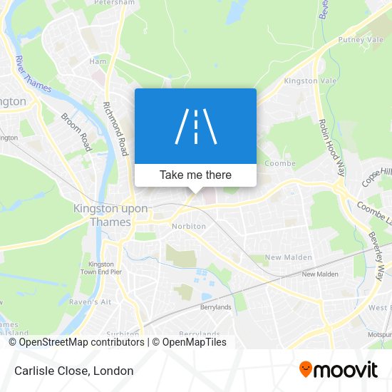 Carlisle Close map