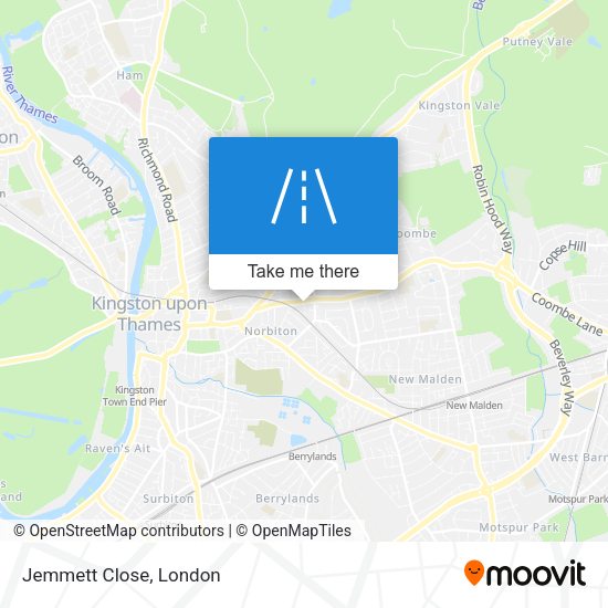 Jemmett Close map