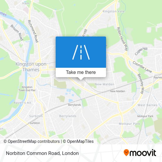Norbiton Common Road map