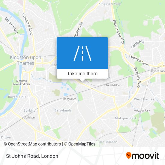 St Johns Road map
