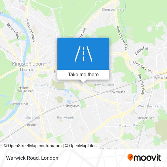 Warwick Road map