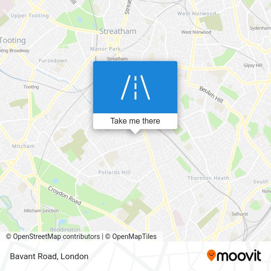 Bavant Road map
