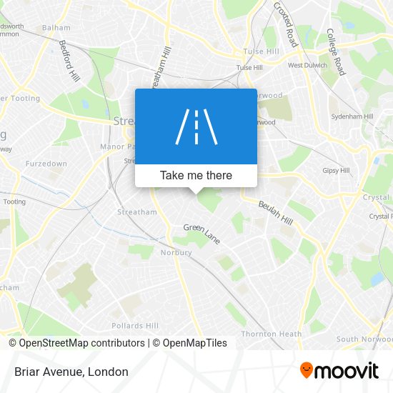 Briar Avenue map
