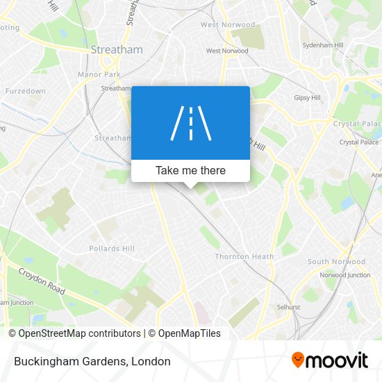 Buckingham Gardens map