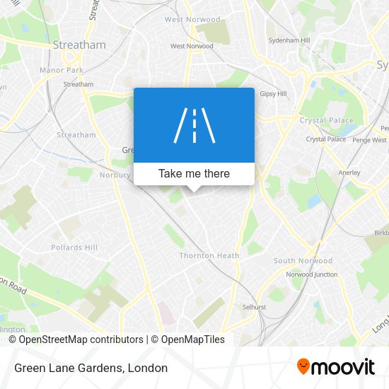 Green Lane Gardens map