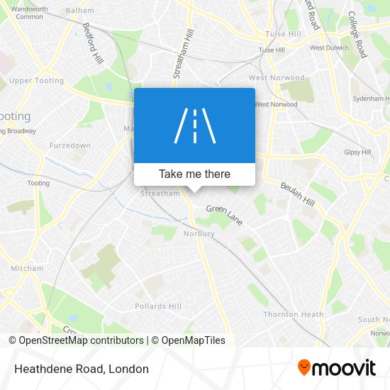 Heathdene Road map