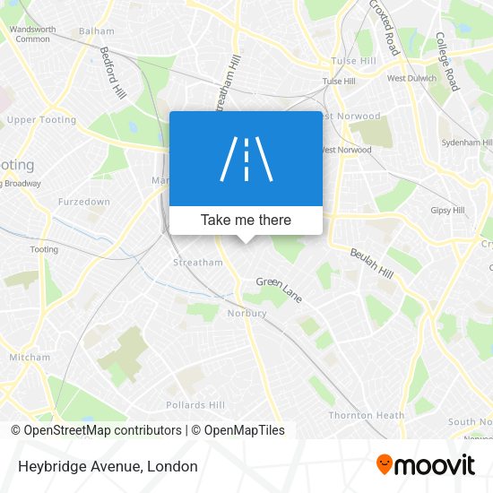Heybridge Avenue map