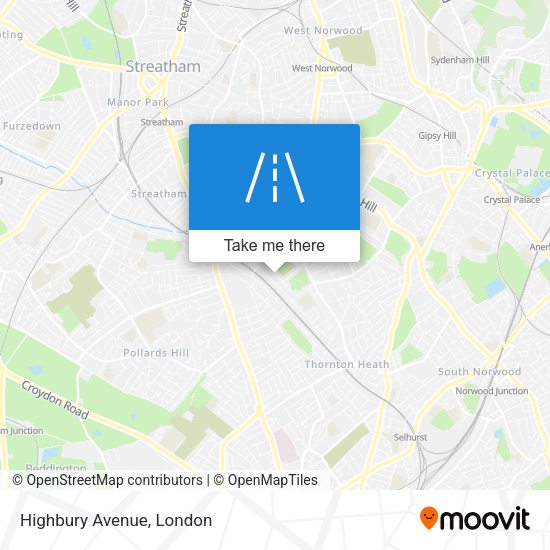 Highbury Avenue map