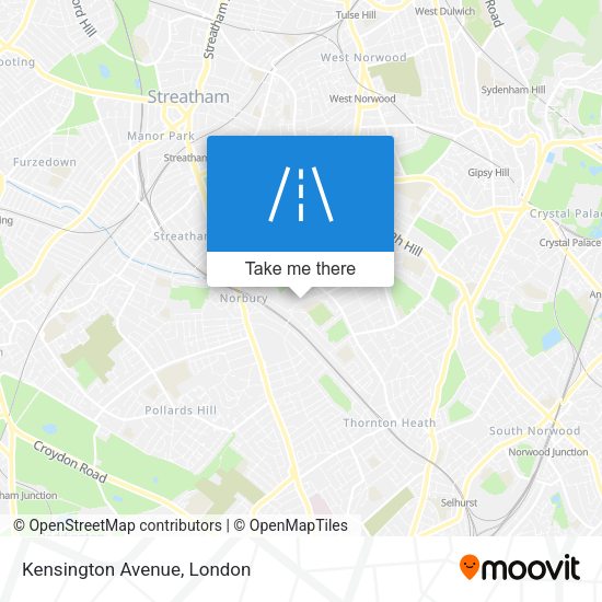Kensington Avenue map
