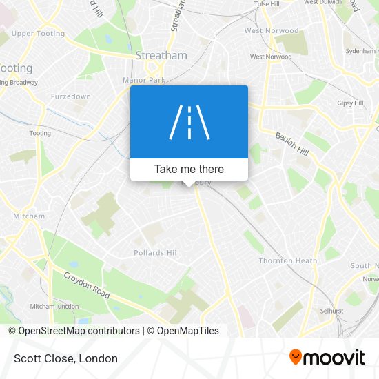 Scott Close map