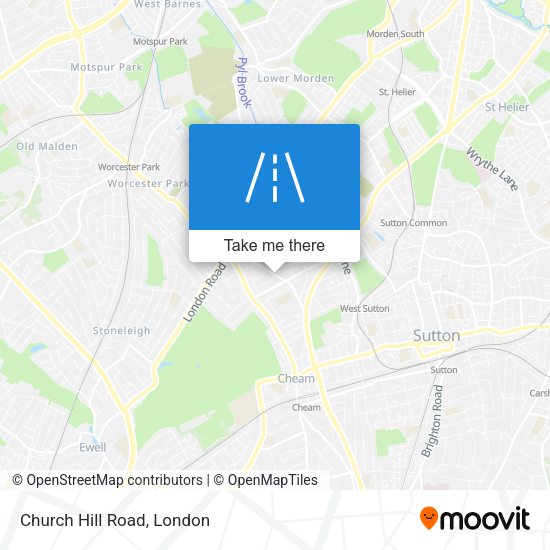 Church Hill Road map
