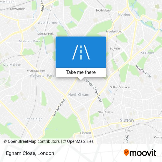 Egham Close map