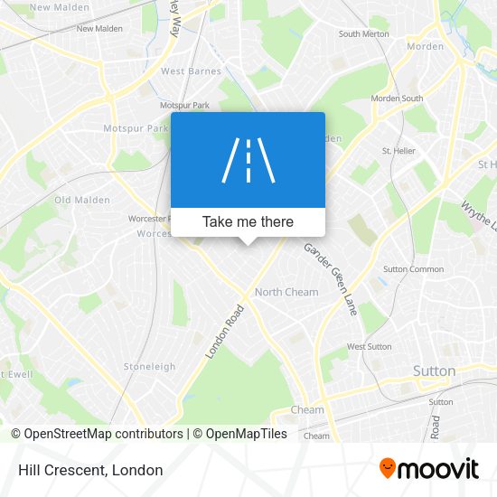 Hill Crescent map