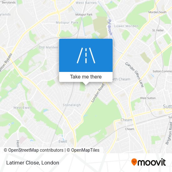 Latimer Close map