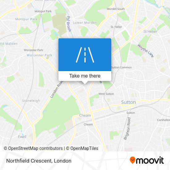 Northfield Crescent map