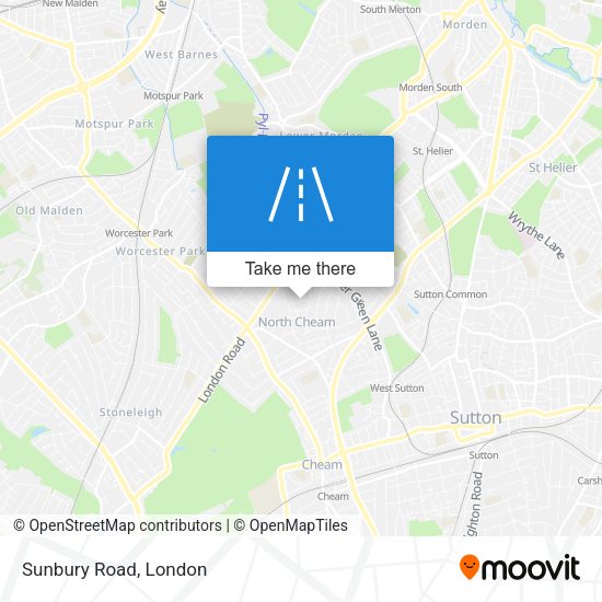 Sunbury Road map