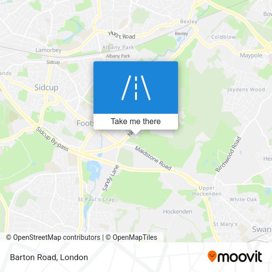 Barton Road map