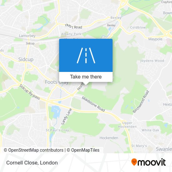 Cornell Close map