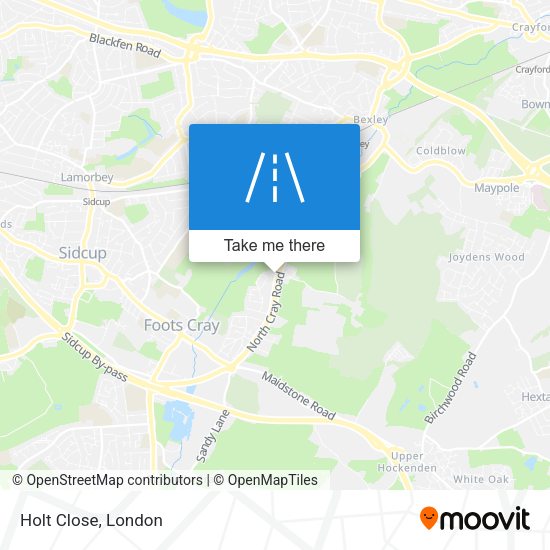 Holt Close map