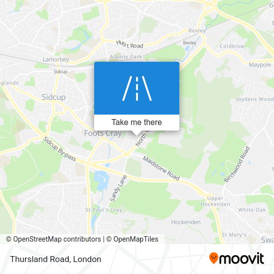 Thursland Road map