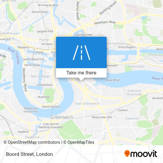Boord Street map