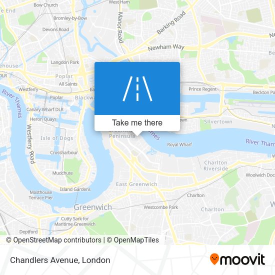 Chandlers Avenue map
