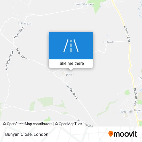 Bunyan Close map