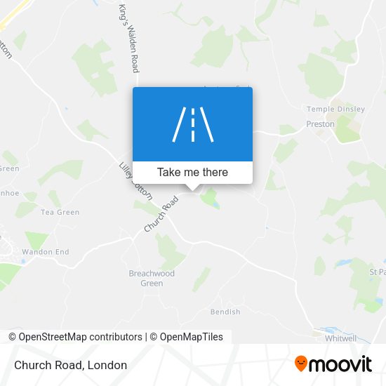 Church Road map