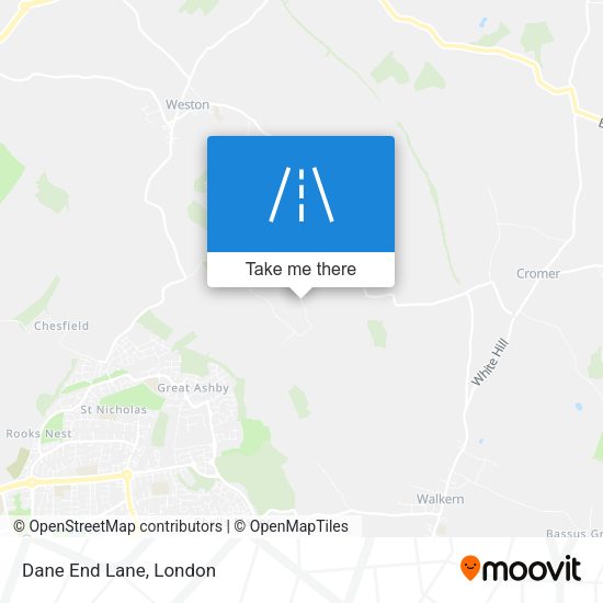 Dane End Lane map