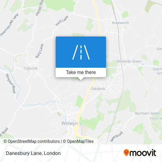 Danesbury Lane map