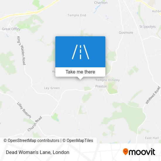Dead Woman's Lane map