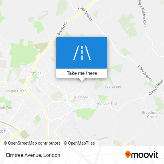Elmtree Avenue map