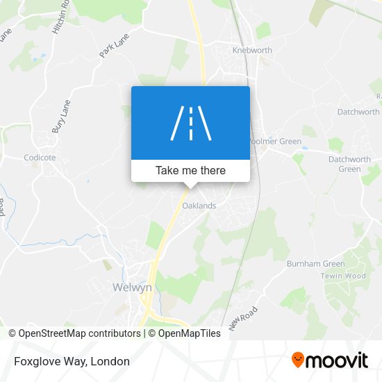 Foxglove Way map