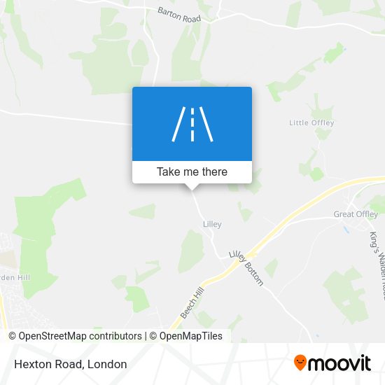 Hexton Road map