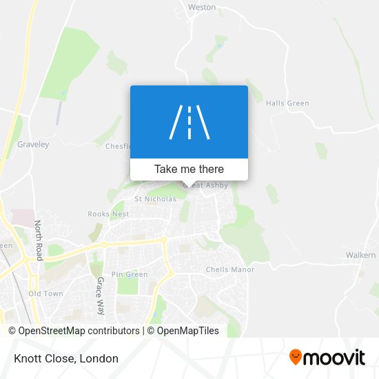 Knott Close map