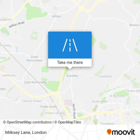 Milksey Lane map