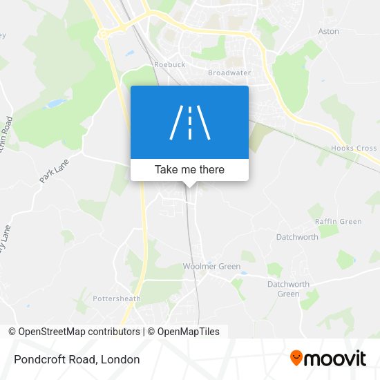 Pondcroft Road map