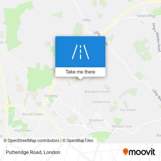 Putteridge Road map