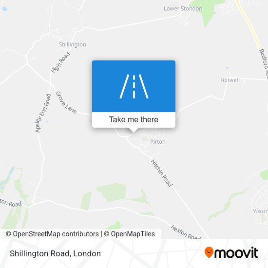Shillington Road map
