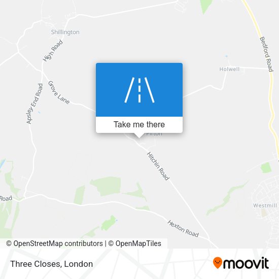 Three Closes map