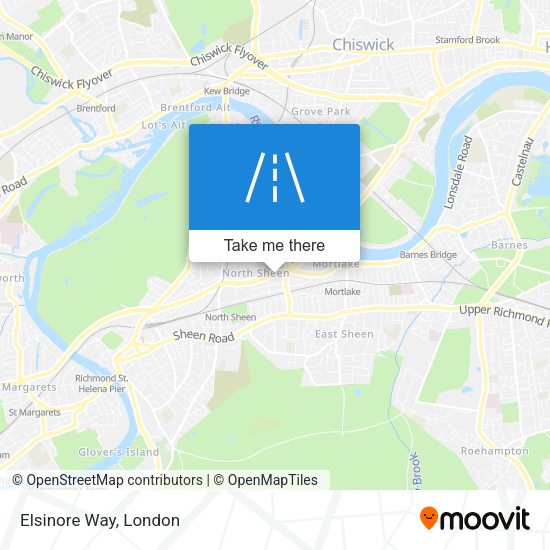 Elsinore Way map