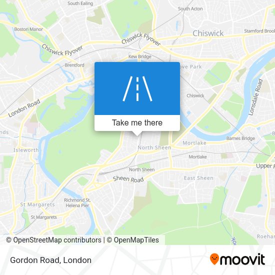 Gordon Road map